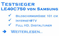 Samsung testsieger LE40C750